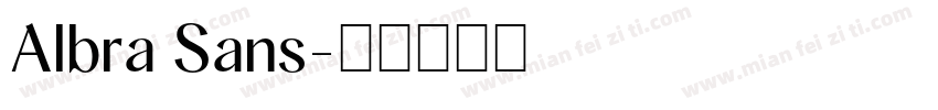 Albra Sans字体转换